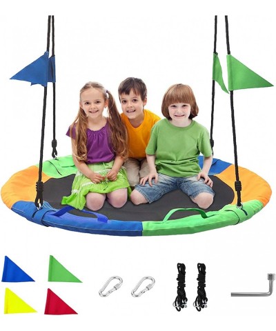 Saucer Swing for Kids Outdoor with Handle - Round Outdoor Swings for Swingset - Large Tree Swings for Children with Hanging K...