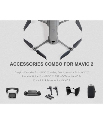 Accessories Combo for DJI Mavic 2 Pro & Zoom (includes Mini Carrying Case Landing Gear Extension Lens Hood Propeller Holder a...