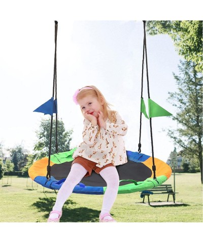 Saucer Swing for Kids Outdoor with Handle - Round Outdoor Swings for Swingset - Large Tree Swings for Children with Hanging K...