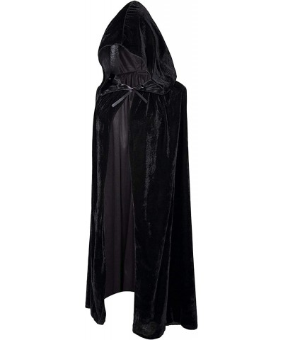 Kids Hooded Cloak Halloween Cosutme Cape Cosplay Party Velvet Cloak 4-13 Years $25.04 Kids' Costumes