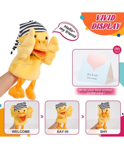 Duck Hand Puppet Vivid Plush Interactive Toy Yellow Hand Puppet with Movable Mouth- Hand Puppets for Kids All Ages 12.5inches...