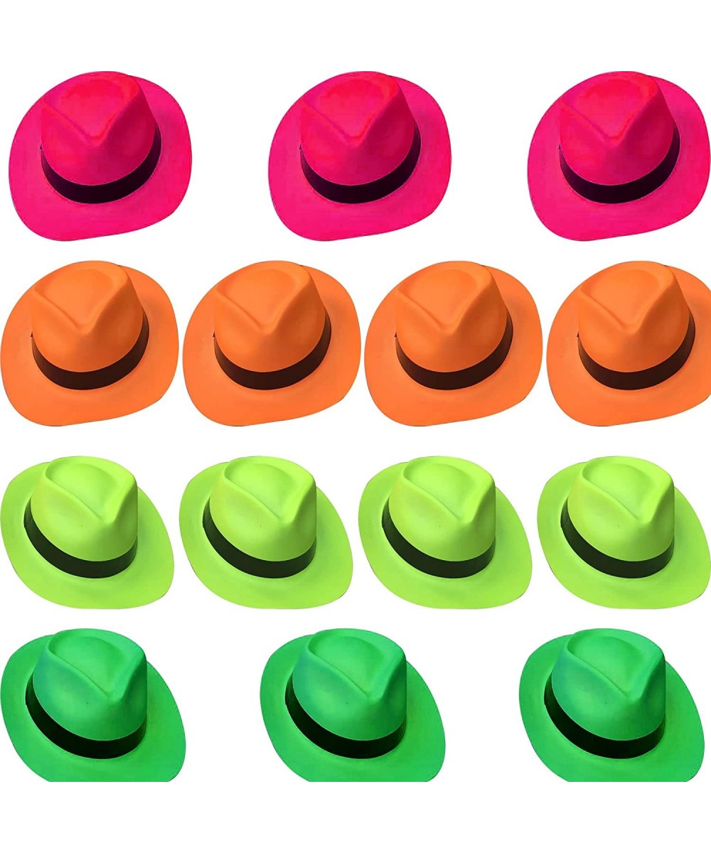 14 Pack Neon Color Plastic Hats Party Hats for Birthday Bachelorette Cowboy Theme Party Supplies 4 Colors $33.84 Kids' Party ...