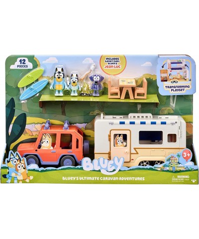 Ultimate Caravan Adventures - Caravan Playset and Three 2.5-3" Figures & 4WD Family Vehicle with 2 Surfboards $55.06 Play Fig...