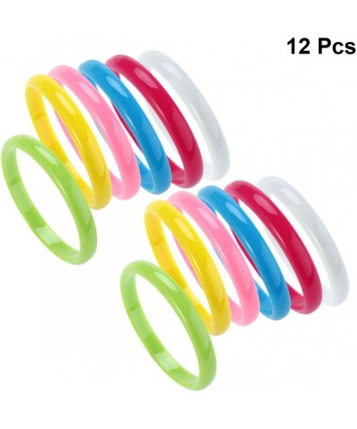 Plastic Bangle Bracelets Candy Color Bracelet Party Favors Pack for Birthday Party 12pcs (Random Color) $16.44 Kids' Dress-Up...