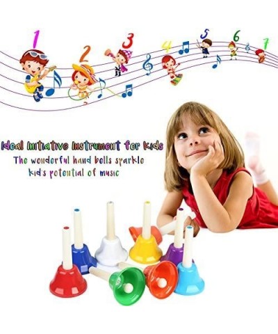 Handbells 8 Note Hand Bells Set with Songbook Early Learning Toys for Toddlers Percussion Instrument for Birthday Classroom P...