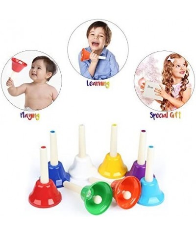 Handbells 8 Note Hand Bells Set with Songbook Early Learning Toys for Toddlers Percussion Instrument for Birthday Classroom P...