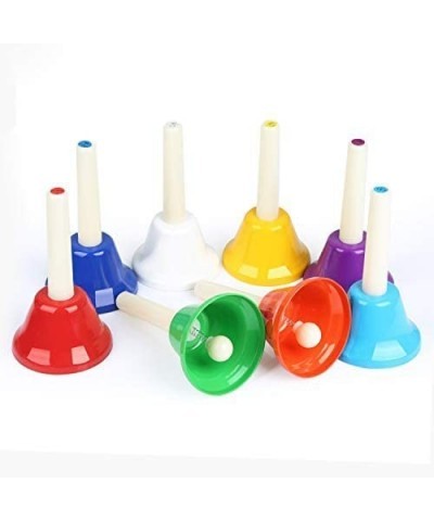 Handbells 8 Note Hand Bells Set with Songbook Early Learning Toys for Toddlers Percussion Instrument for Birthday Classroom P...