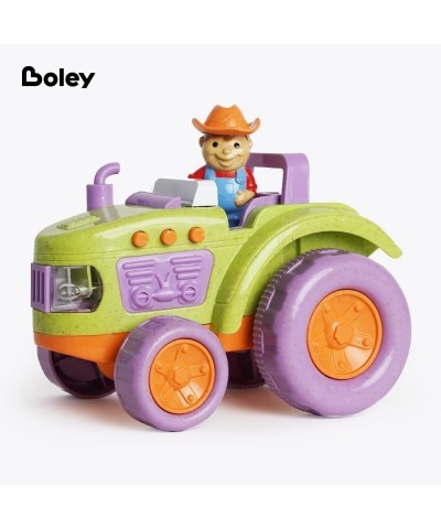 RooCrew Farm Tractor and Farmer - Educational Lights and Sound Eco-Wood Toy Vehicle Playset for Boys and Girls – for Ages 2 a...