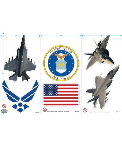 U.S. Air Force F-22 & F-35 Fighter Jet and Logos Collectible Stickers $17.77 Kids' Stickers