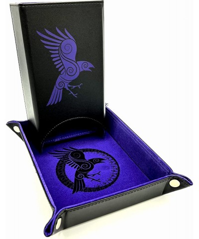 Folding Dice Tower and Dice Tray for RPG Table Top Gaming - Black/Purple - Raven Design $43.54 Game Accessories