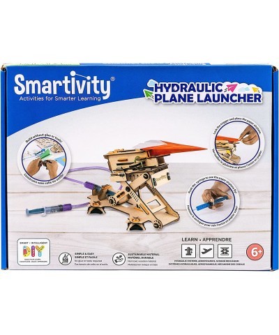 Hydraulic Plane Launcher Wooden Model Engineering STEM Learning Toy for Kids Ages 6 and Up $49.97 Educational Science Kits