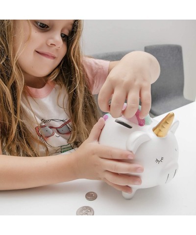 Unicorn Piggy Bank for Girls - Ceramic Rainbow Money Kids - Coin Pony - Penny $28.94 Kids' Money Banks