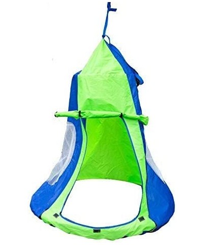 Kids Hanging Swing Tent Cover-Waterproof Hammock Chair Play House Castle Nest for 40in Round Saucer Nest Disc Rope Ceiling Tr...