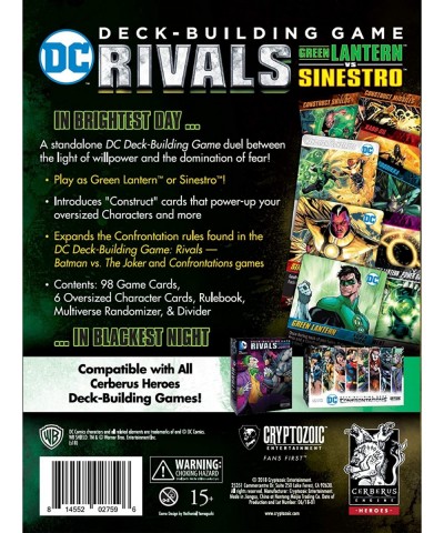 DC Deck Building Game Rivals - Green Lantern vs Sinestro $45.79 Board Games