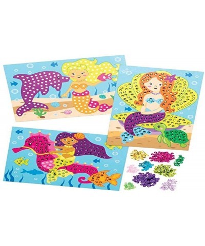 AT732 Mermaid Sequin Picture Kits - Pack of 4 for Kids Arts and Crafts Projects $20.63 Craft Kits