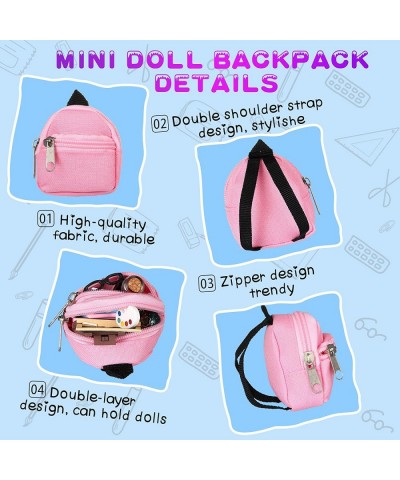 23 Pieces Doll School Supplies Mini School Supplies for Dolls Kit Including Mini Zipper Doll Backpack Blackboard Glasses Mini...