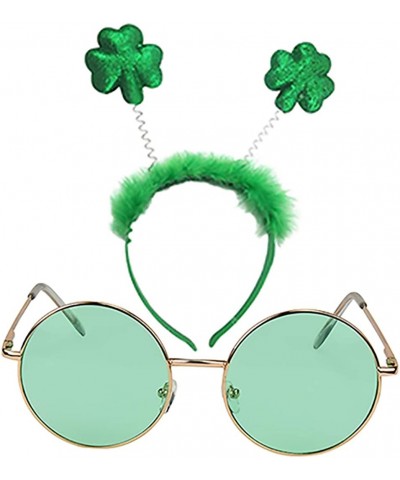 St Patricks Day Costume Accessories Shamrock Green Headband Green Sunglasses $22.58 Kids' Dress-Up Accessories