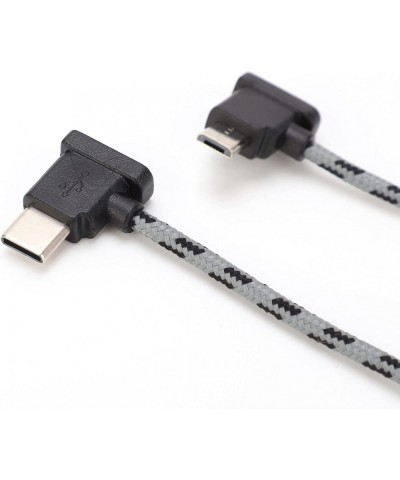 USB C to Micro USB 2.0 Data Transfer Cable Type C to Micro USB Right Angle Data Cable for DJI Mavic Air 2 / Mini 2 Remote etc...