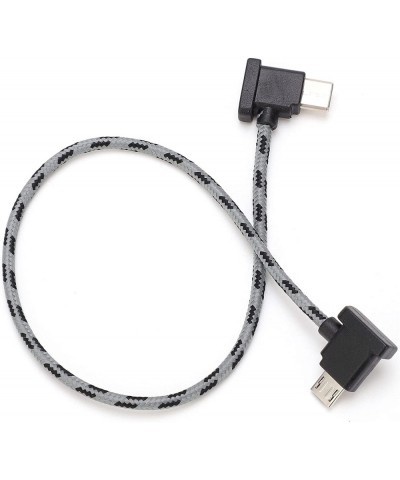 USB C to Micro USB 2.0 Data Transfer Cable Type C to Micro USB Right Angle Data Cable for DJI Mavic Air 2 / Mini 2 Remote etc...