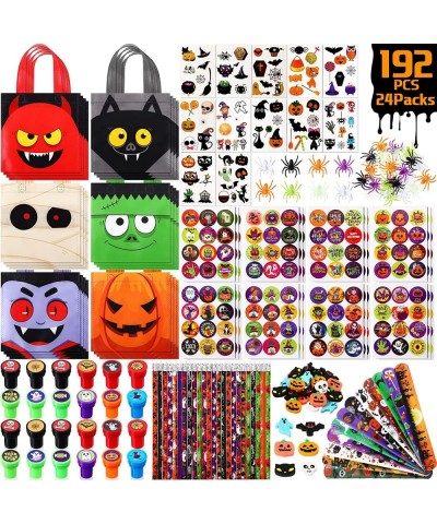 192 Pieces Halloween Party Favors Set 24 Pack Halloween Stationery for Kids Trick or Treat Toy Goody Bag Fillers Including Ha...