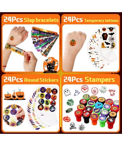 192 Pieces Halloween Party Favors Set 24 Pack Halloween Stationery for Kids Trick or Treat Toy Goody Bag Fillers Including Ha...