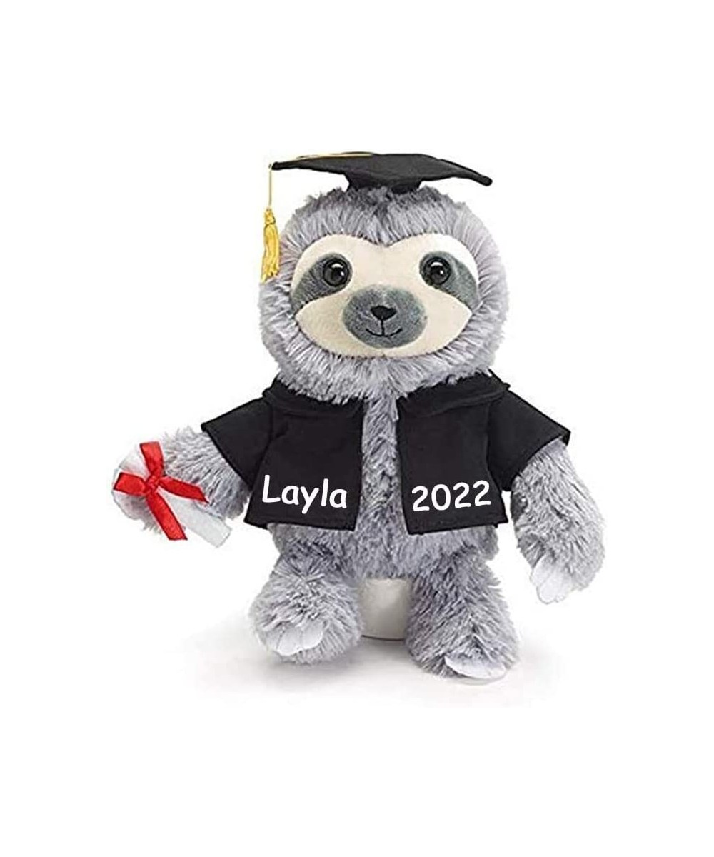 Personalized Graduation Sloth with Diploma and Cap Plush Stuffed Animal Toy for Boys and Girls with Custom Name and Date (Opt...