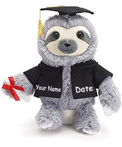 Personalized Graduation Sloth with Diploma and Cap Plush Stuffed Animal Toy for Boys and Girls with Custom Name and Date (Opt...