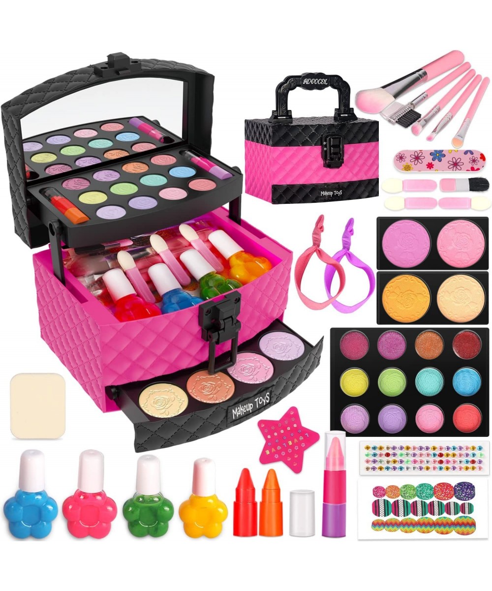 Kids Makeup Kit for Girl 42 Pcs Kid Washable Makeup Set Child Real Makeup Kit for Toddlers Girl Toys Pretend Cosmetic Safe & ...