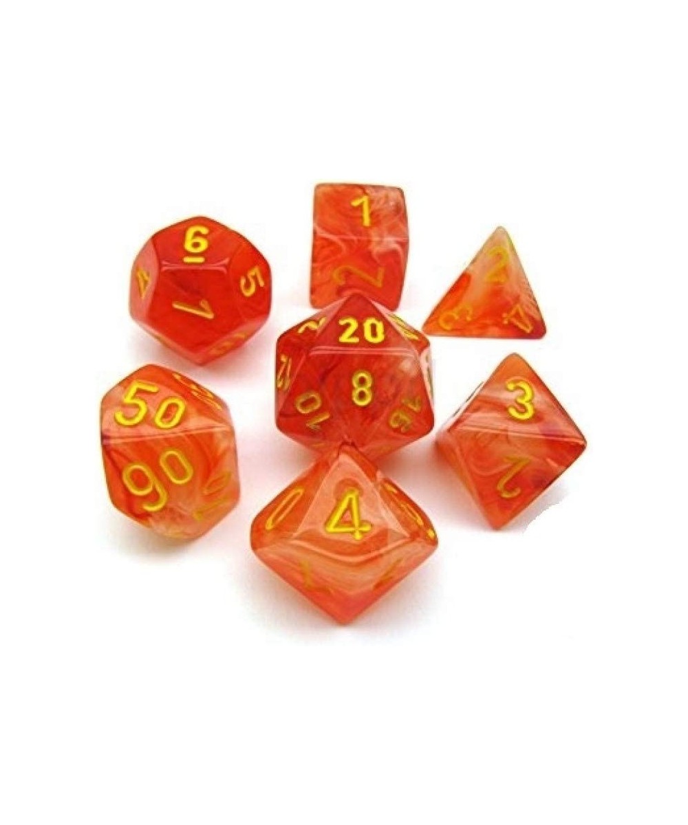 CHX27523 Dice-Ghostly Glow 7Pc Set Orange/Yellow $20.47 Game Accessories