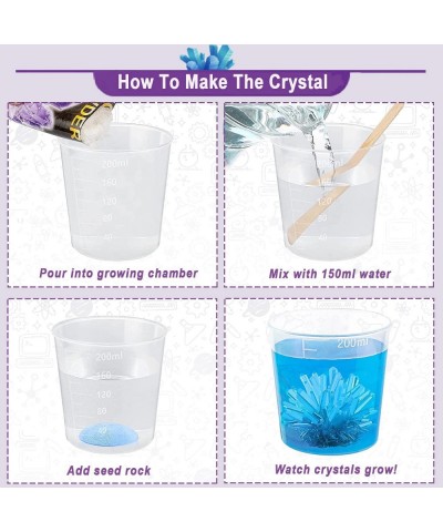 Crystal Growing Science Kit for Kids Ages 6-8-12 Easy DIY Educational STEM Toys Project - 6 Vibrant Crystals Grow Fast in 3-4...