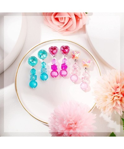 9 Pairs Girls Clip-on Earrings Pretend Princess Play Earrings Jewelry Set (Style 5) $27.28 Kids' Dress-Up Accessories