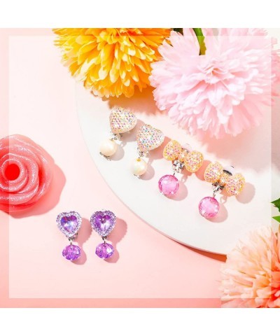 9 Pairs Girls Clip-on Earrings Pretend Princess Play Earrings Jewelry Set (Style 5) $27.28 Kids' Dress-Up Accessories