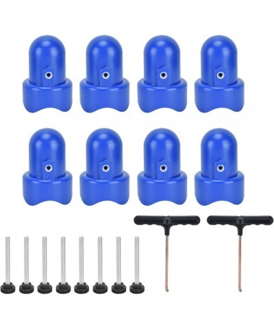 8 Pieces Trampoline Enclosure Pole Hat with Screw Thumb T Hook Spring Pull Tool Accessory for Trampoline Net Hook $46.04 Tram...