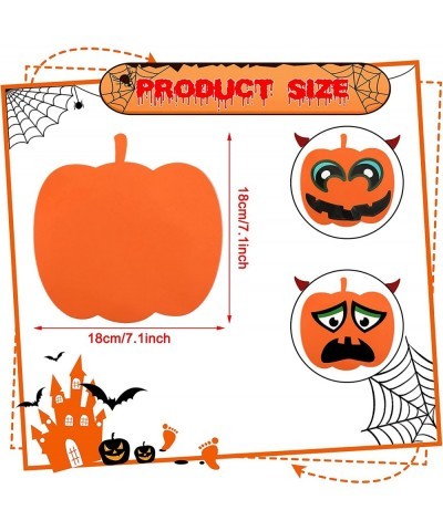 16 Pieces Halloween Foam Craft Kit Halloween Arts Foam Large Pumpkin Foam DIY Pumpkin Decorating and 4 Pieces Halloween Craft...