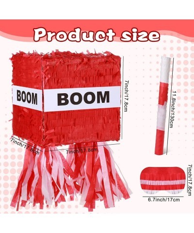 Small Red Boom Pinata with Blindfold and Stick Small Cube Shape Pinata for Birthday Party 7 x 7 x 7 Inches $32.72 Piñatas