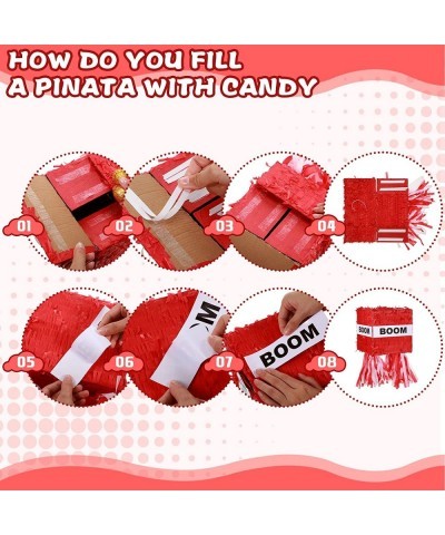 Small Red Boom Pinata with Blindfold and Stick Small Cube Shape Pinata for Birthday Party 7 x 7 x 7 Inches $32.72 Piñatas