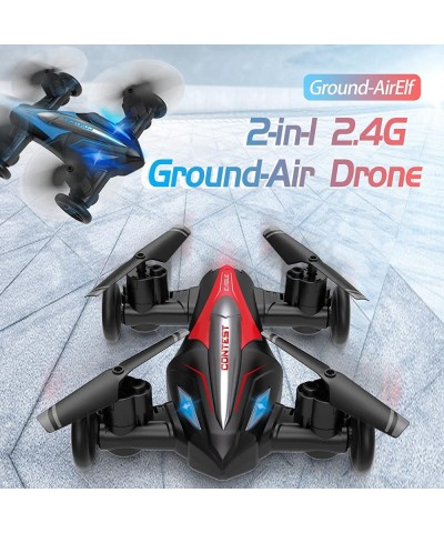 Drone_Flying Cars Quadcopter Air-Ground Dual Mode Switchwith Remote Control Car with 360°Rolling Speed Switch LED Lights One ...