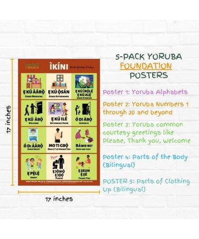 Yoruba Language Foundation Educational Posters for Education of Kids and Toddlers for Teaching and Learning Yoruba Alphabets ...