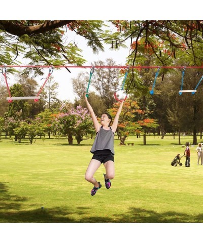 Upgraded 59ft Ninja Warrior Obstacle Course for Kids Ninja Slackline with 10 Accessories Climbing Ladder Gymnastics Rings Mon...