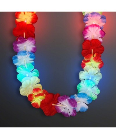 Set of 12 Rainbow LED Flower Hawaiian Lei Light Up Necklaces $65.28 Kids' Dress-Up Accessories