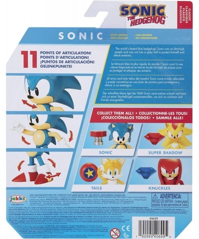 Sonic 4"- Classic Sonic w/ Spring- Wave 4 (Online) Articulated $23.56 Kids' Play Cars & Race Cars