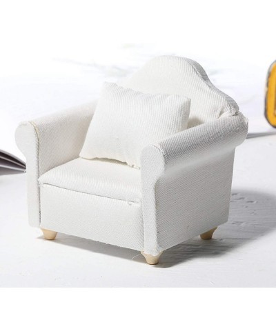 1/12 Dollhouse White Fabric Sofa Set for 1:12 Scales Miniature Dollhouse Furniture Toy Kids Gift A $15.34 Dollhouse Accessories