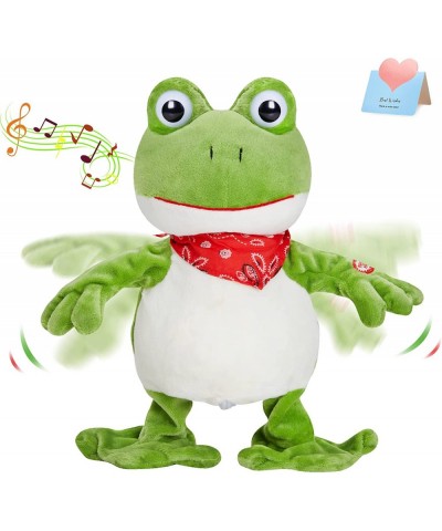 Croaking Frog Musical Stuffed Animal Frolick Froggy Shaking and Waving Electronic Interactive Animate Plush Toy Birthday Holi...