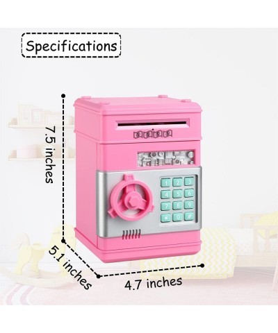 Piggy Bank for Girls Boys Electronic ATM Machine Saving Box Coin Safe with Password Lock Auto Scroll Paper Money Bank Gift To...