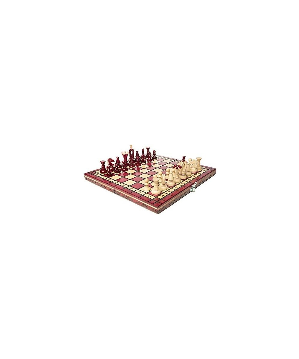 Wooden Chess Set Paris Cherry Wooden International Board Vintage Carved Pieces $84.62 Board Games