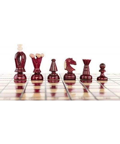 Wooden Chess Set Paris Cherry Wooden International Board Vintage Carved Pieces $84.62 Board Games