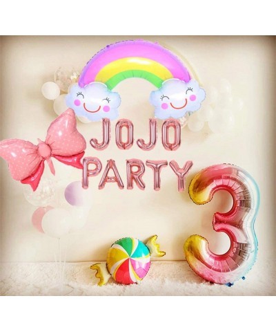 JOJO Party Balloons JOJO Birthday Party Decorations Bow Balloon Sweet 16 Balloons Rainbow Girls Birthday Party Decorations $1...