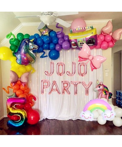 JOJO Party Balloons JOJO Birthday Party Decorations Bow Balloon Sweet 16 Balloons Rainbow Girls Birthday Party Decorations $1...