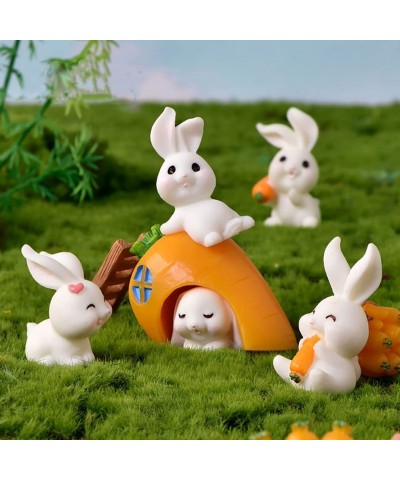 12 Pcs Cute Animal Rabbit Character Toys Cake Toppers Figures Collection Playset Fairy Tale Garden Decoration Christmas Birth...