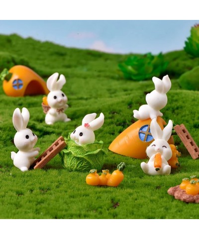 12 Pcs Cute Animal Rabbit Character Toys Cake Toppers Figures Collection Playset Fairy Tale Garden Decoration Christmas Birth...